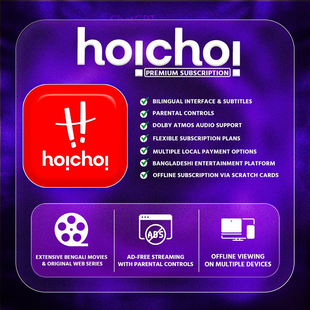 website new sof hoicoi Hoichoi Subscription Price in Bangladesh - Image 1