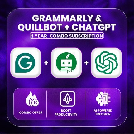 Chat Gpt + Quillbot + Grammarly 1 year Combo